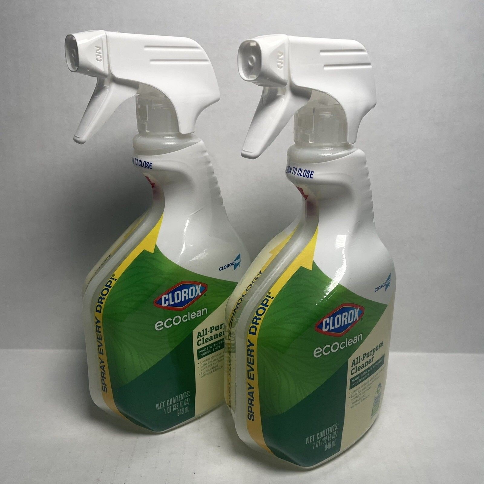 Lot x4 Clorox Cloroxpro Ecoclean All-Purpose Cleaner Spray Bottle 32 Fl Oz