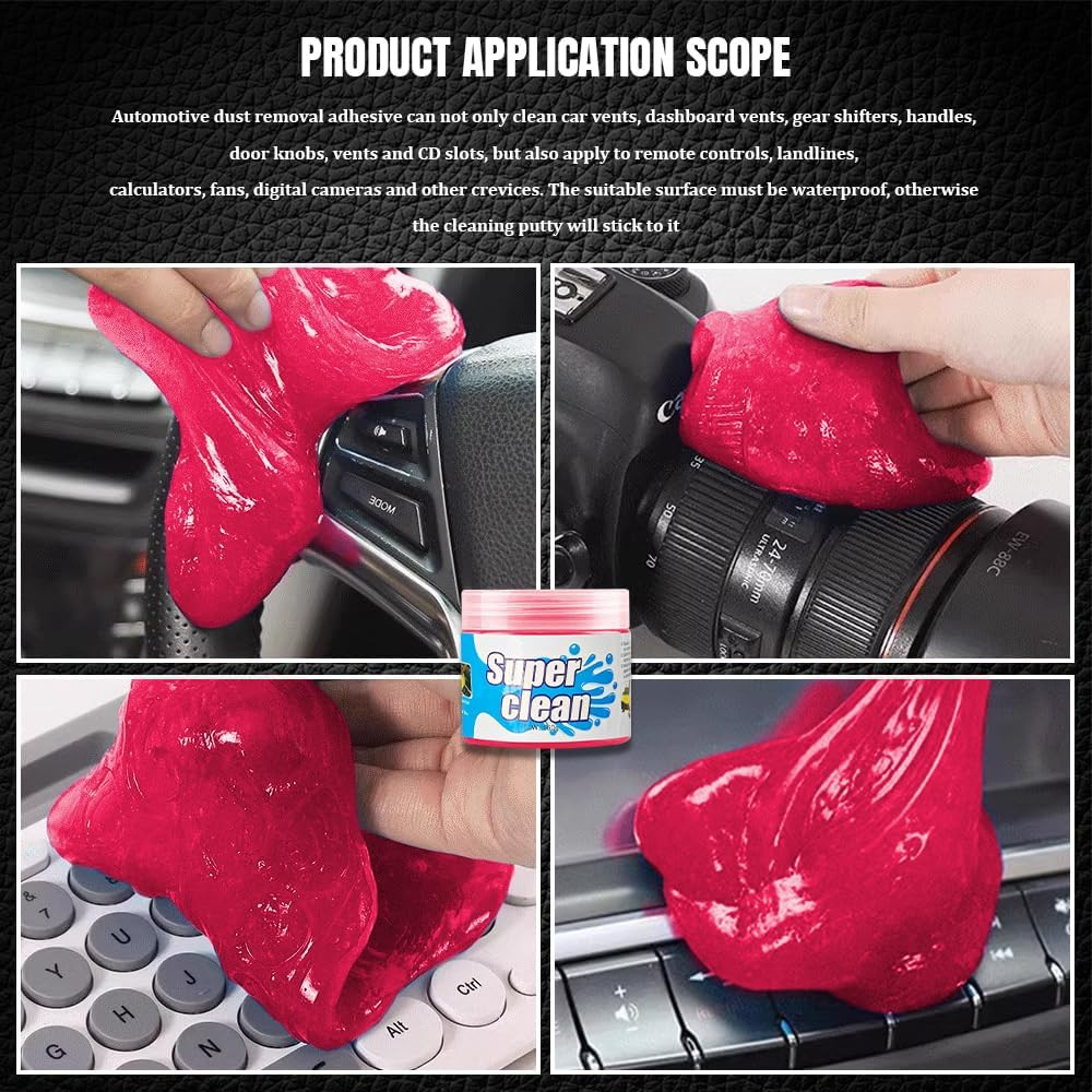 Car Cleaning Gel – Universal Detailing Kit for Automotive and Electronics (Pink)