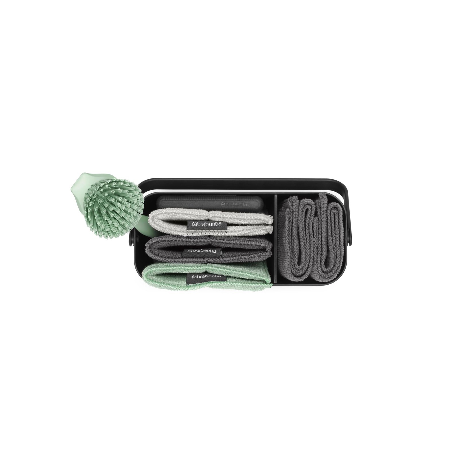 Brabantia SinkSide Cleaning Set of 8 – Dark Gray | Cleaning Caddy with Handle…