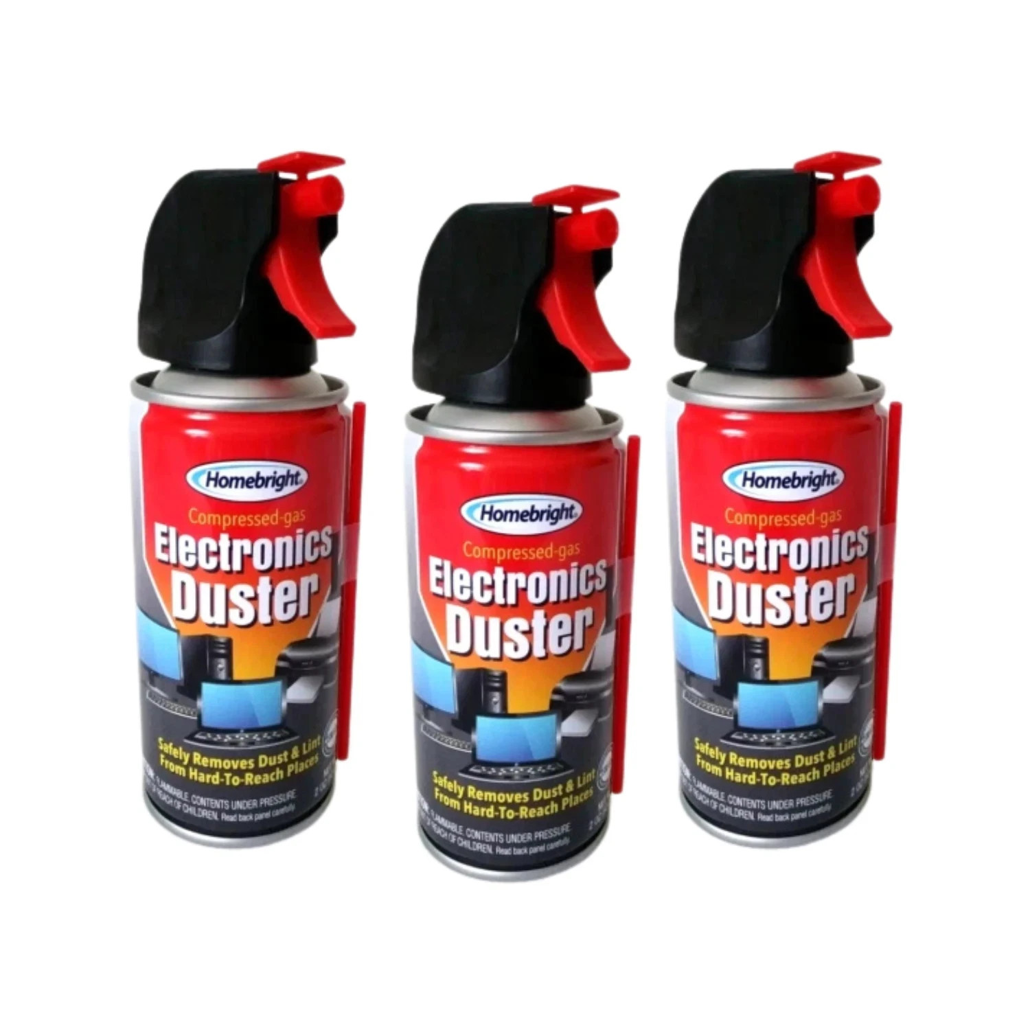 Air Duster Cans Spray Electronics 2 oz Computer Keyboard Lot of 3