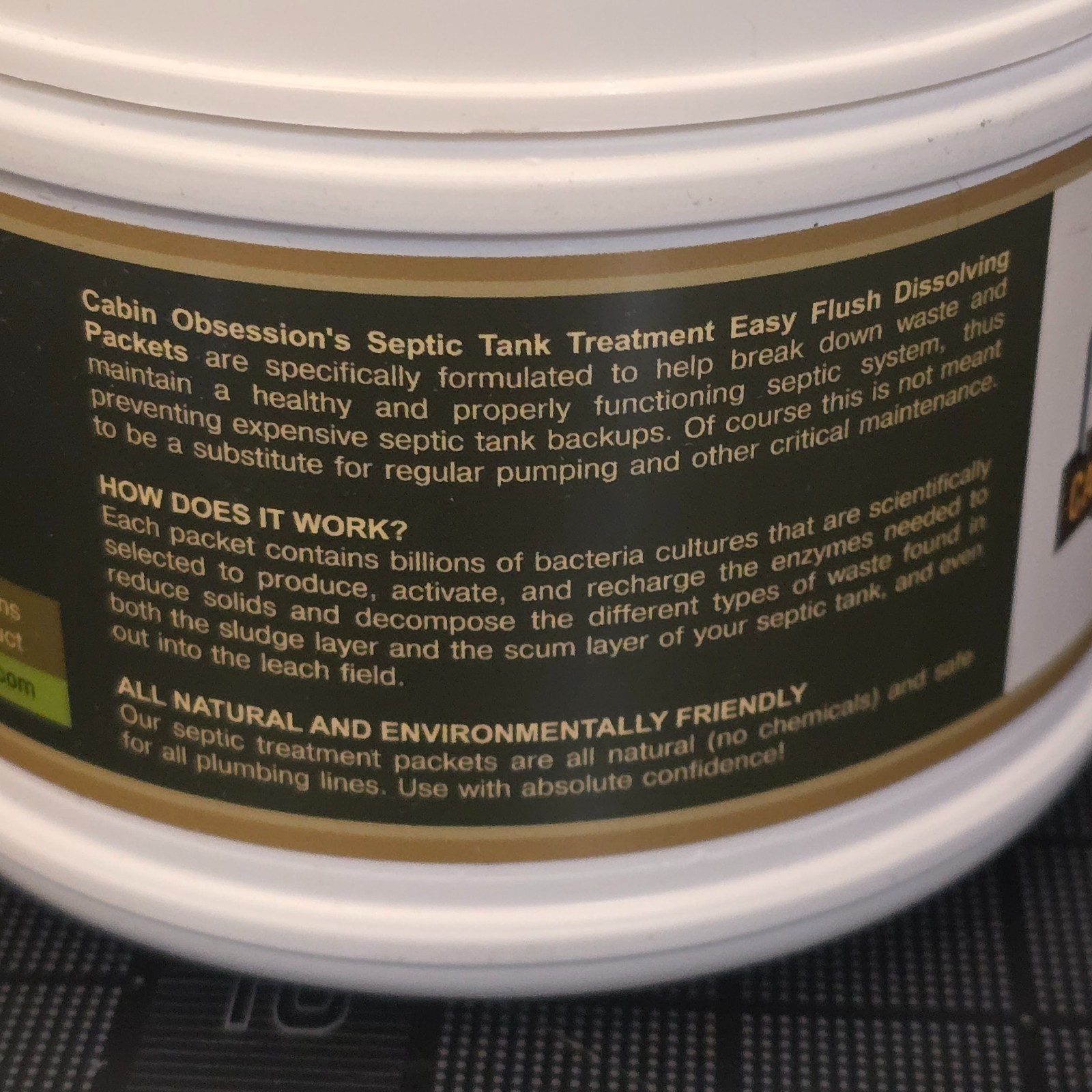 Septic Tank Treatment – 1 Year Supply of Dissolvable Easy Flush Live Bacteria