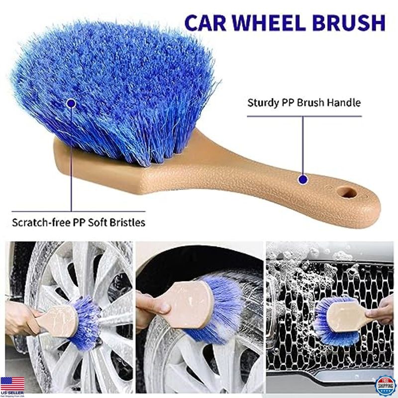 62″ Car Wash Brush Kit, 21Pcs Microfiber Mop Mitt for Car Detailing & Cleaning