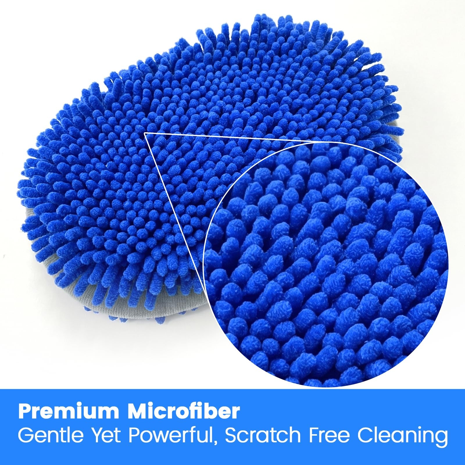 41″Car Cleaning Brush with Telescopic Handle Aluminum Alloy Long Rod Chenille