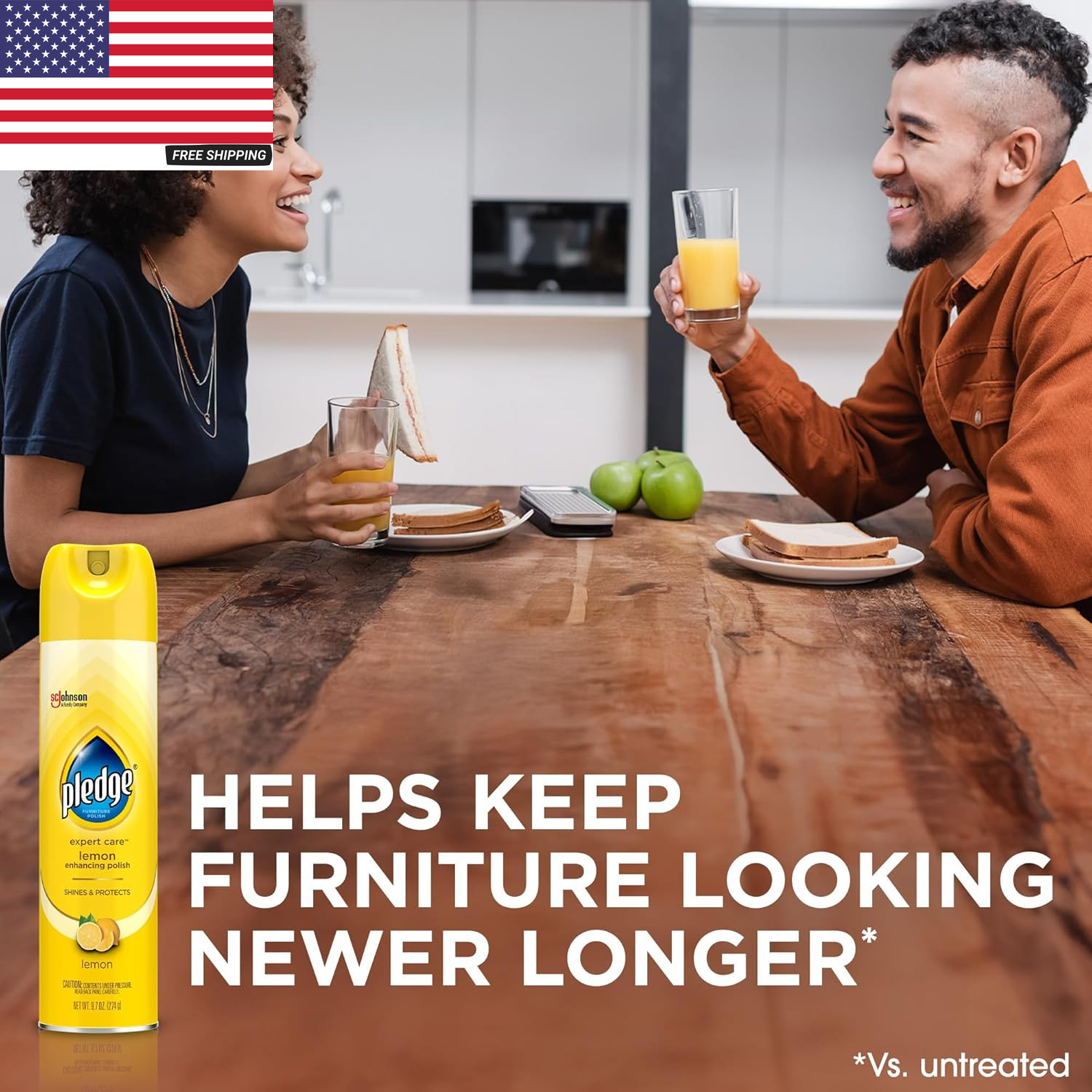 Pledge Enhancing Polish Spray, Wood Furniture & Stainless Steel Polish, Remove D