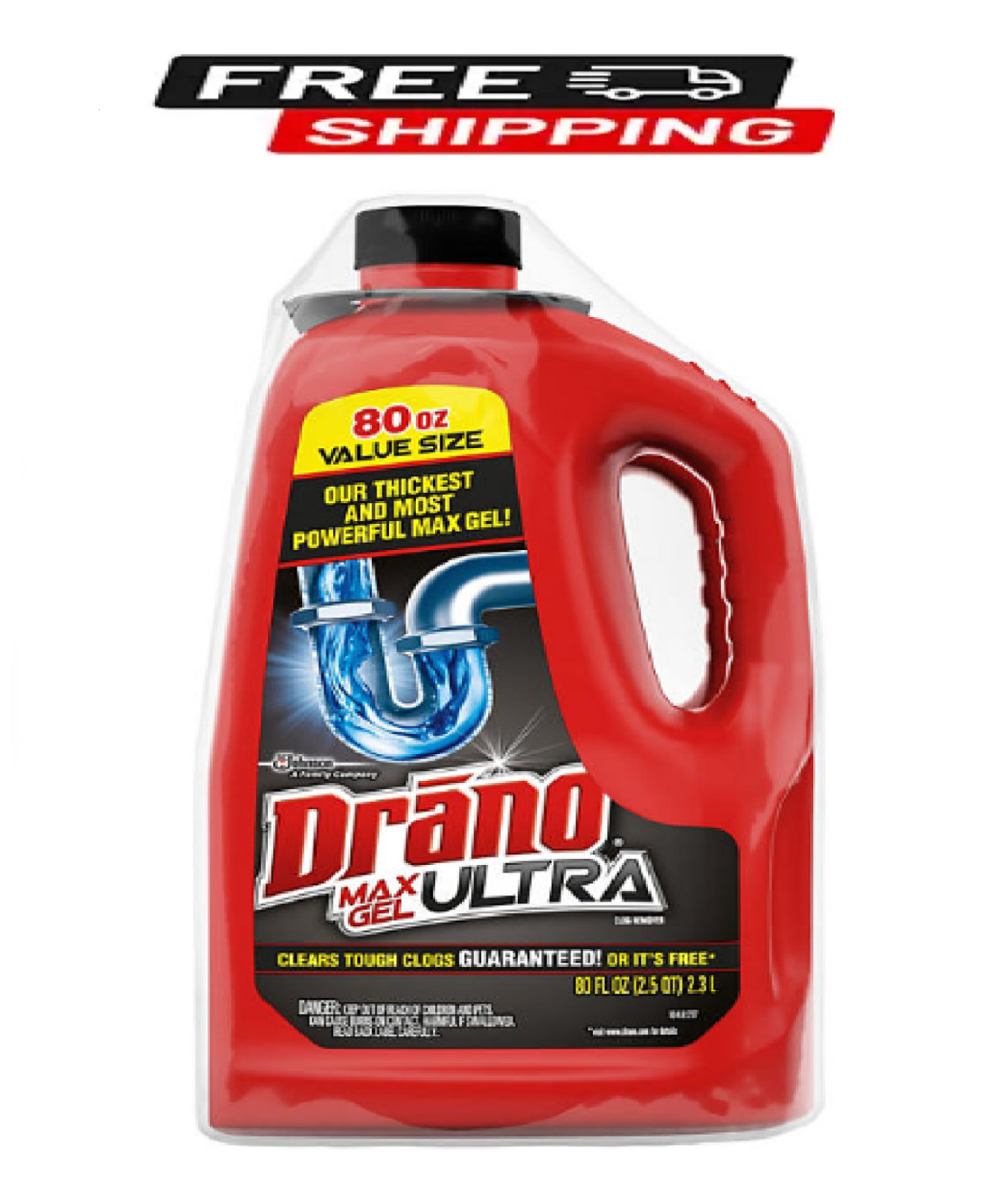 Drano Max Ultra Gel Drain Opener, 2 pk., 160 fl. oz.
