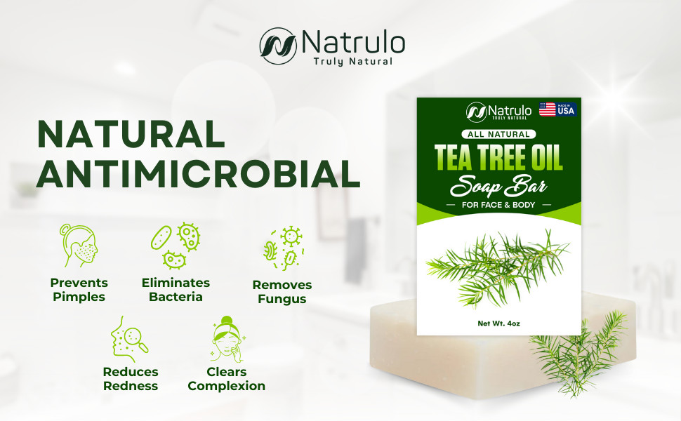 Tea Tree Soap – Natural Defense Tea Tree Oil Wash Bar for Face & Body – Remedy