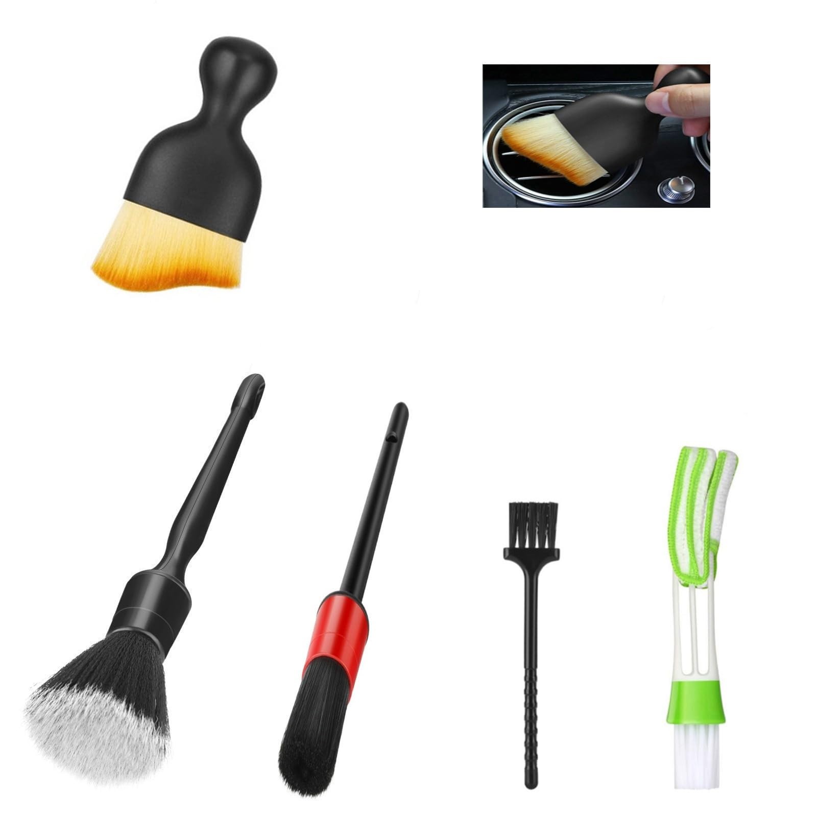Car Interior Duster Detail Brushes, Soft Bristles Brush