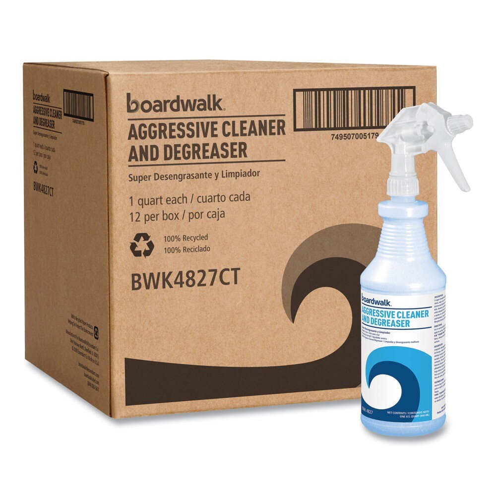 Boardwalk 4827 32 oz. Aggressive Cleaner & Degreaser – Lemon (12/CT) New