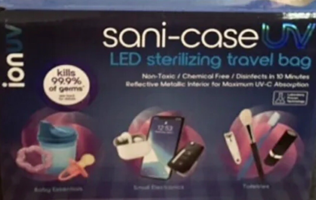 Sani-Case UV-C Sanitizer Bag Ultraviolet C Light Travel No Box
