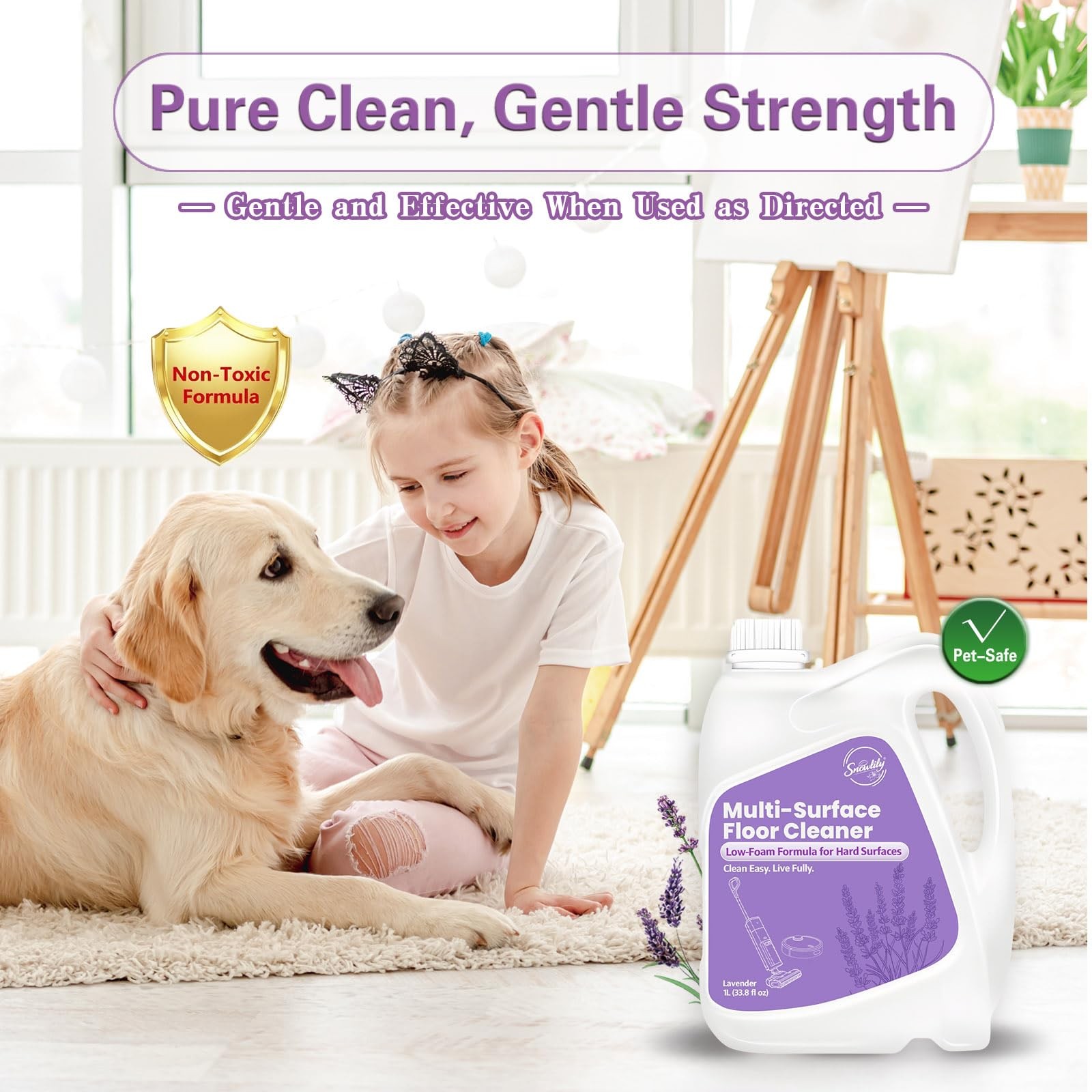 33.8 FL OZ Floor Cleaning Solution with Robot Vacuum, Residue & Streak , Low …