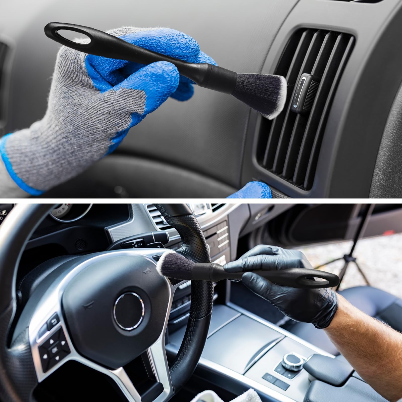 3PCS Wheel Brush Kit Cleaning Wheel and Tire, Wheel and Rim Brush, Car Detailing