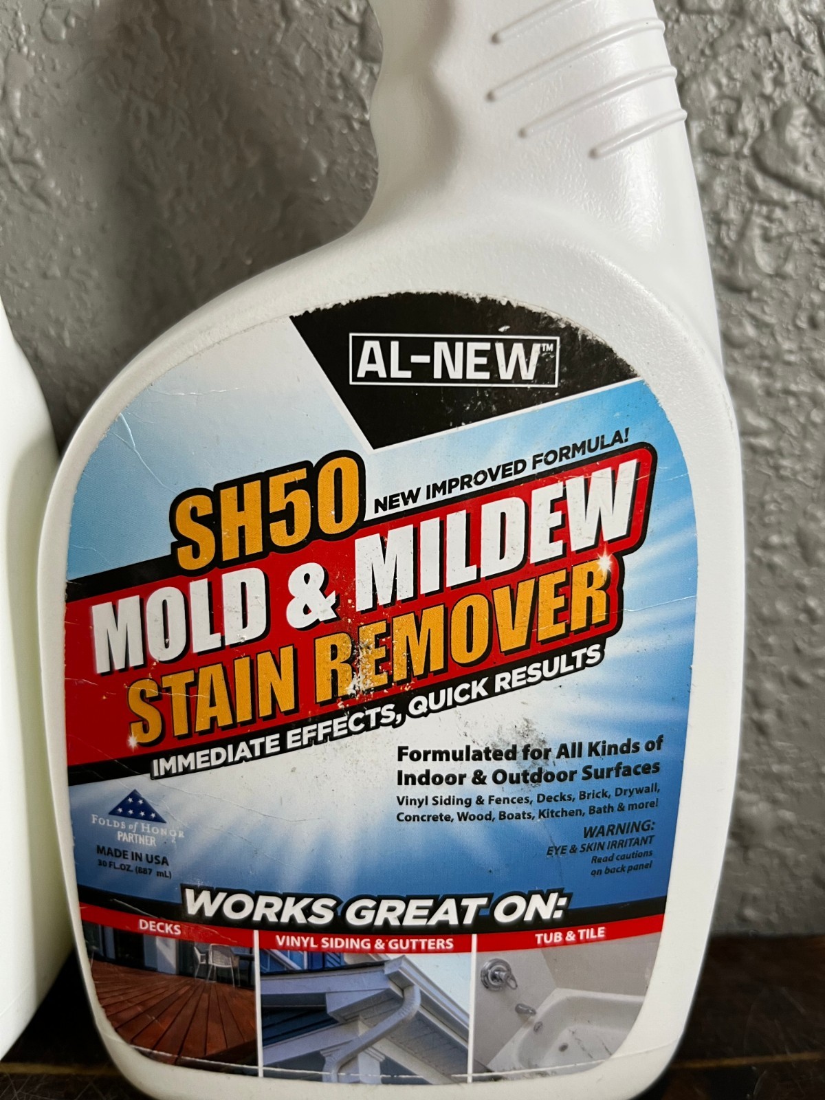 2 Pack AL-NEW SH50 Mold Mildew Stain Remover 30fl Oz Indoor Outdoor Cleaner