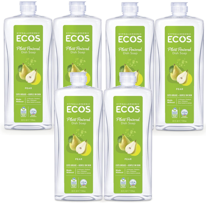 ECOS Dish Soap Pear 25 fl.oz / 739 mL Each (Pack of 6)