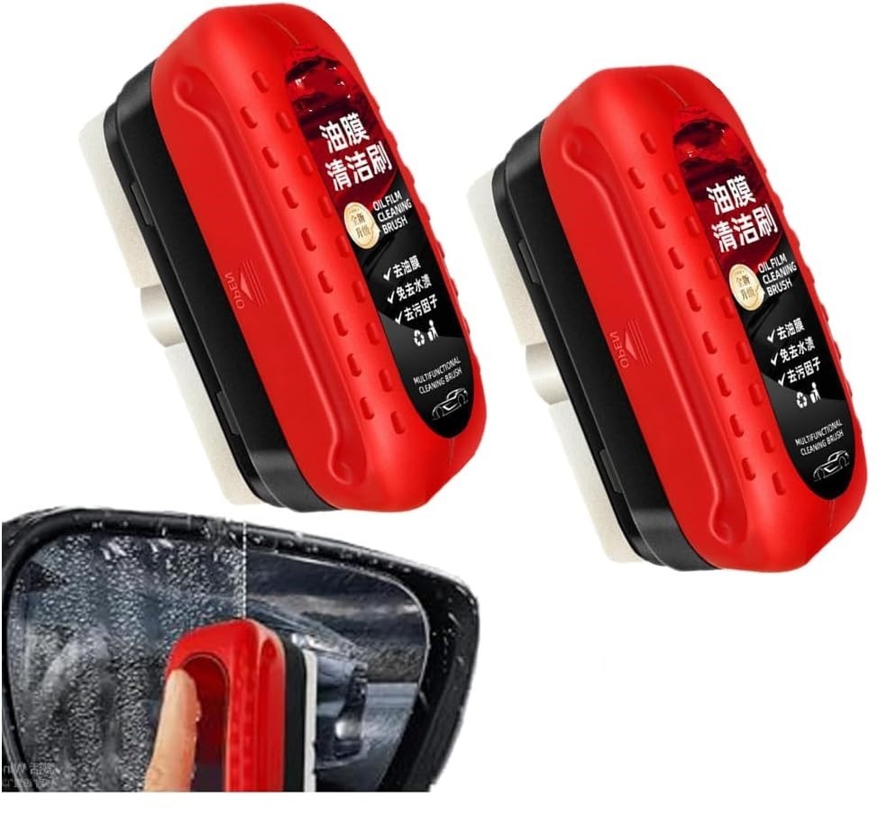 2Pack Automotive Oil Film Cleaning Brush for Car Windows Glass Cleaning 120ML US
