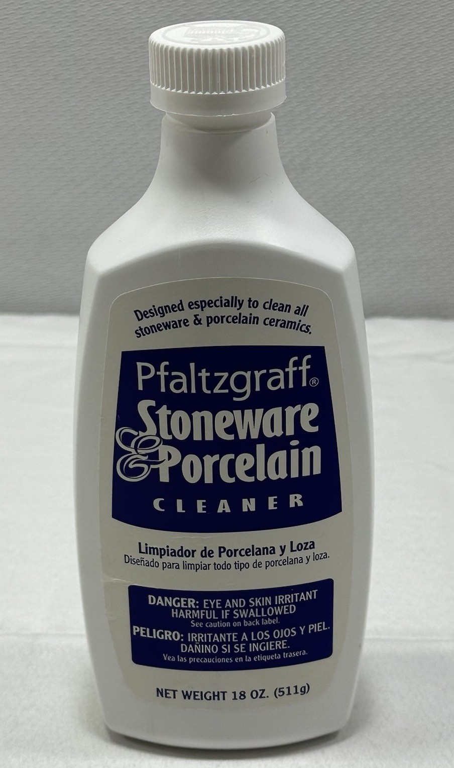 Pfaltzgraff Stoneware & Porcelain Cleaner 18Oz. Bottle Brand New Open Bottle