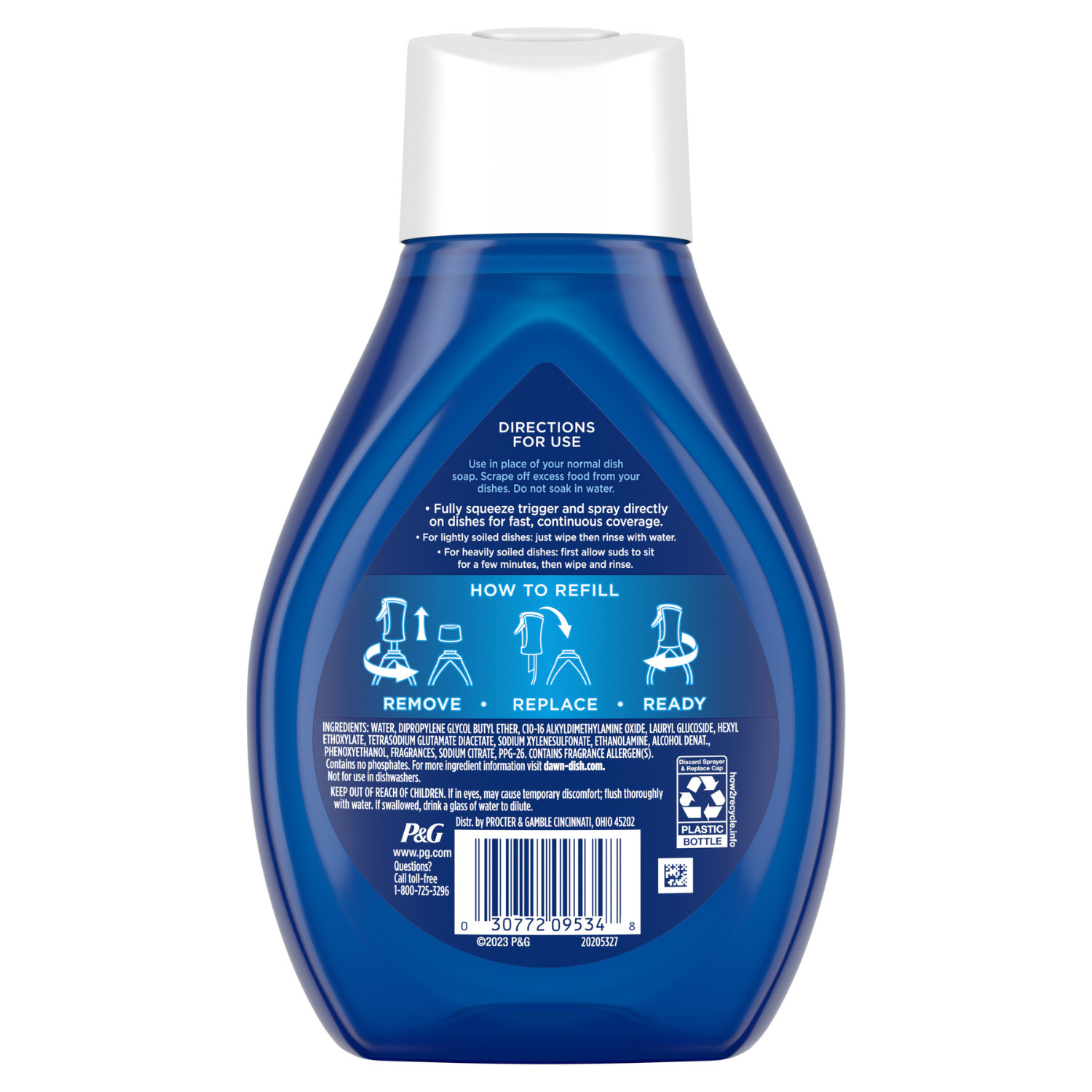 (2 Pack) Dawn Platinum Power Wash Dish Spray, Dish Soap, Lemon Refill, 16 fl oz