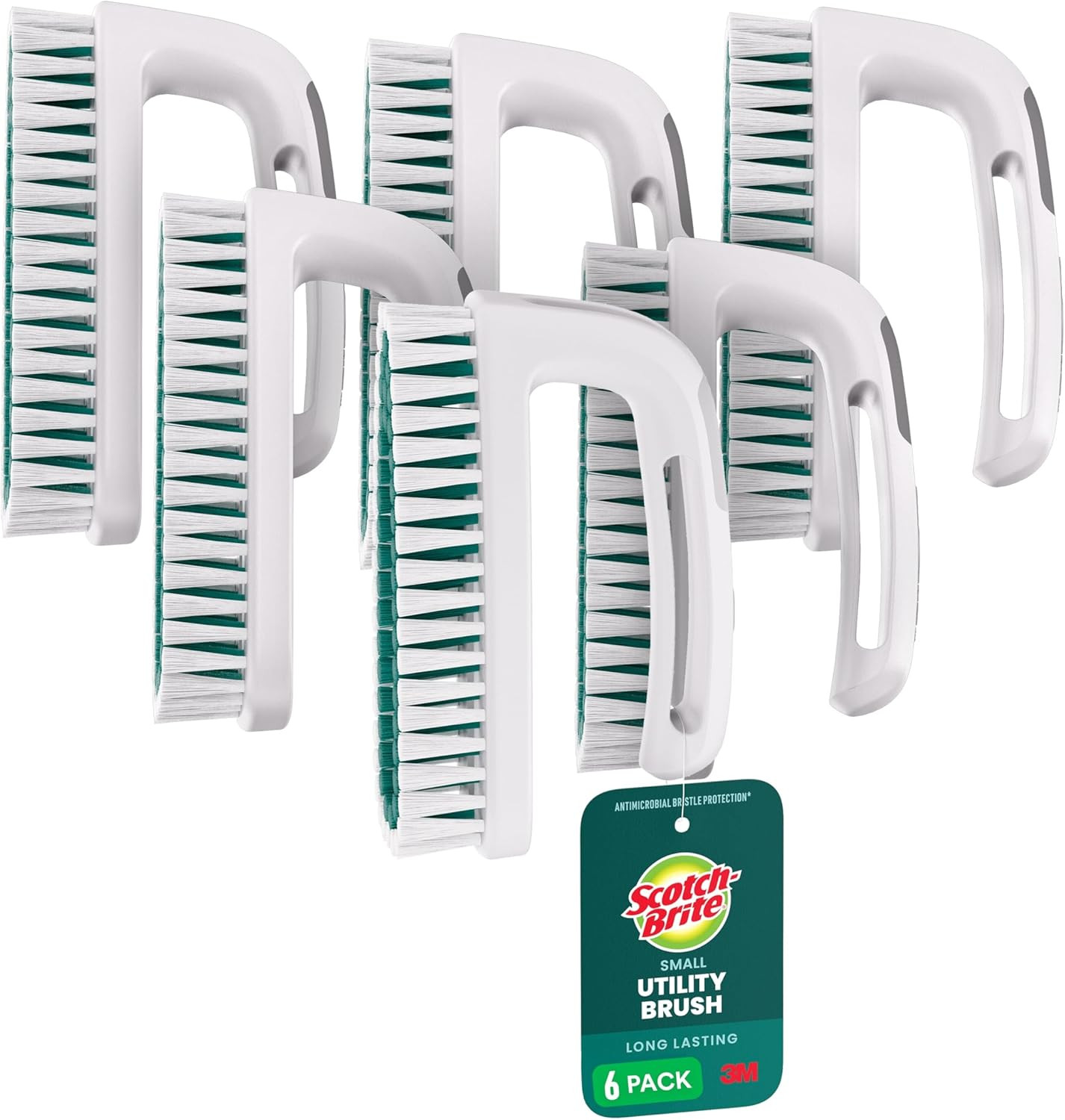 Small Utility Brush, Long Lasting Dish Brush with Handle for Scrubbing Cookware,