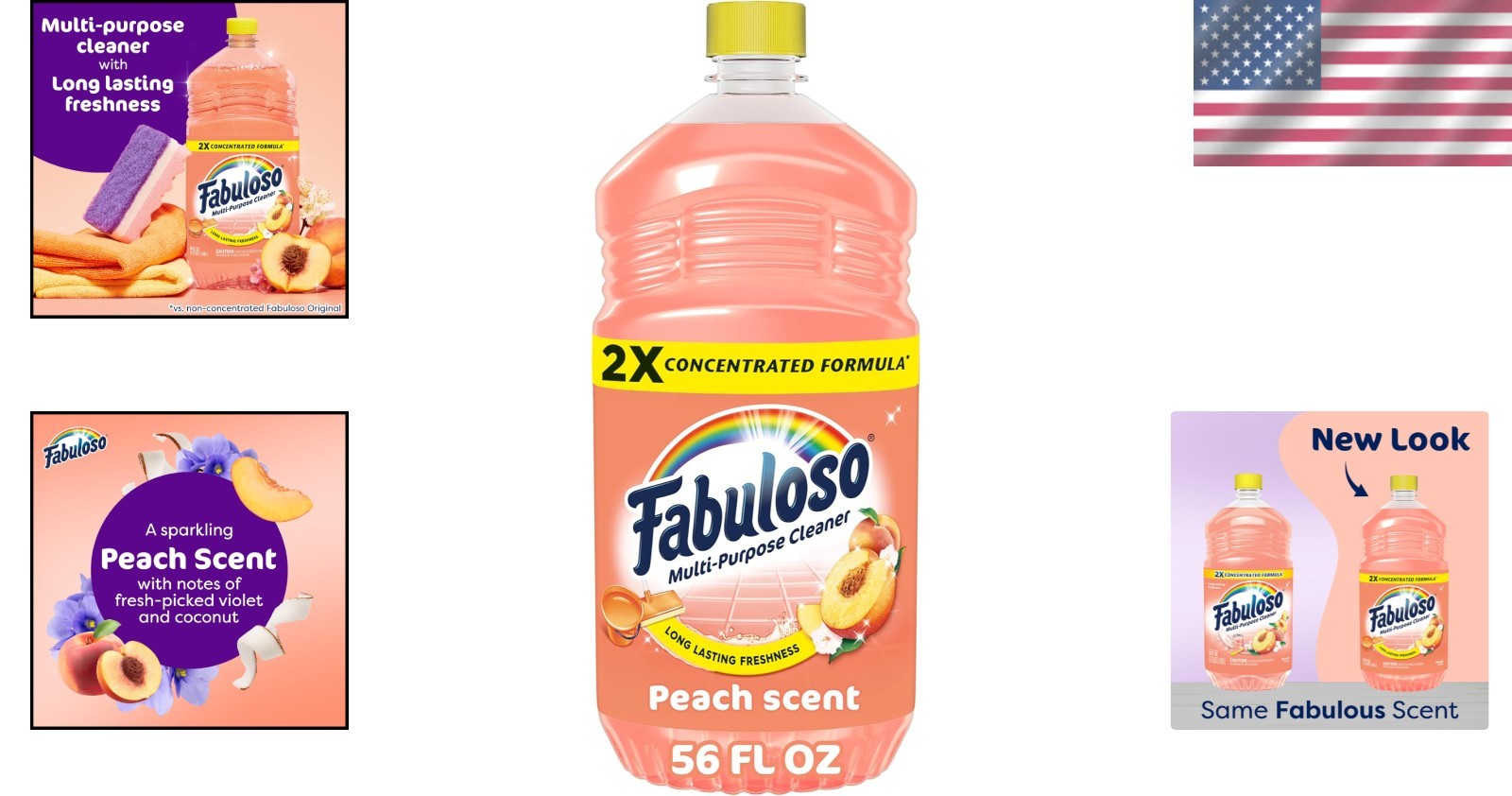 Versatile 2X Peach Scent Multi-Purpose Cleaner – 56 fl oz for Every Room