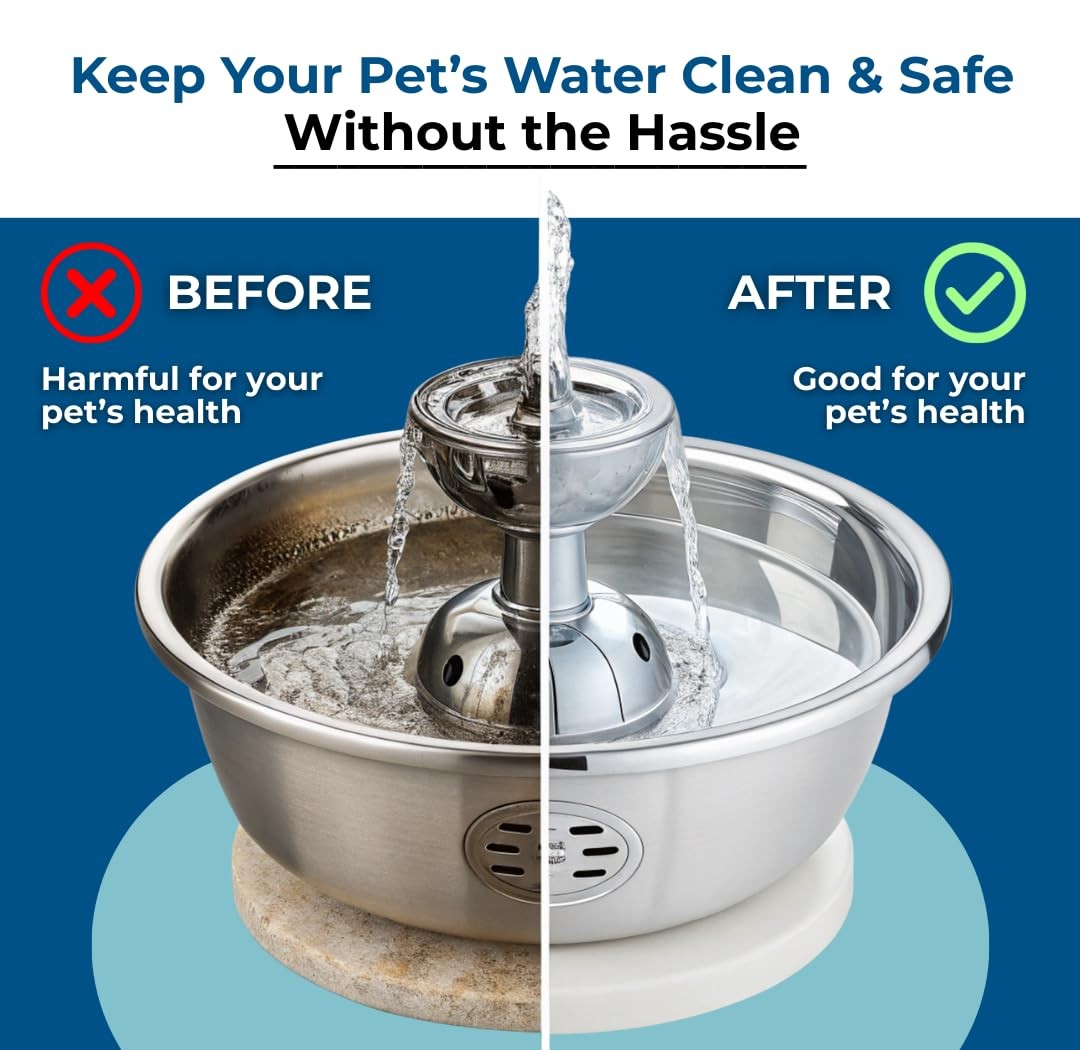 Pet Fountain Cleaner 36-Pack Cat & Dog Water Fountain Cleaning Kit Removes Li…