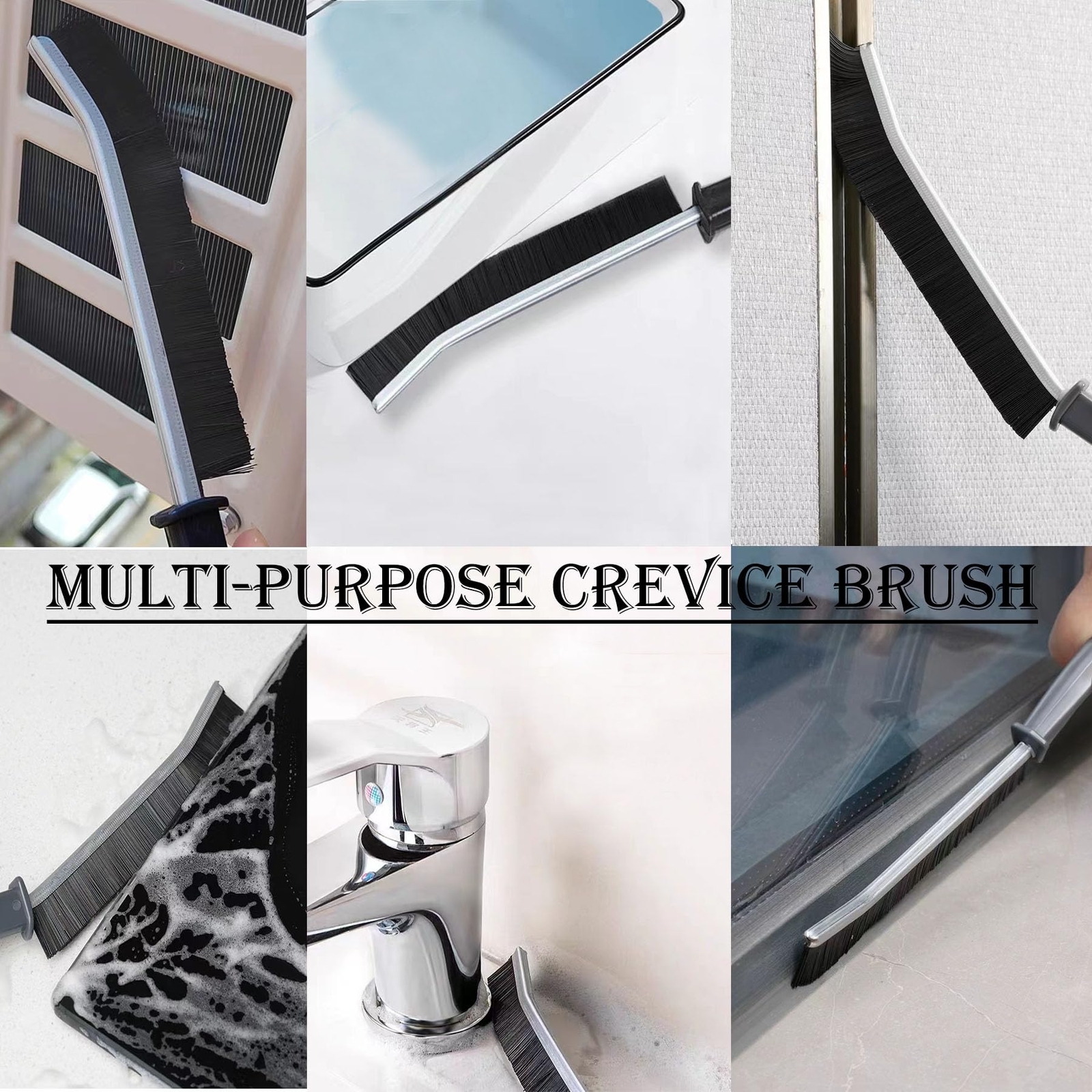 9 Pcs Cleaning Brush Set for Kitchen Bathroom Toilet Grout Bottle Gap Window