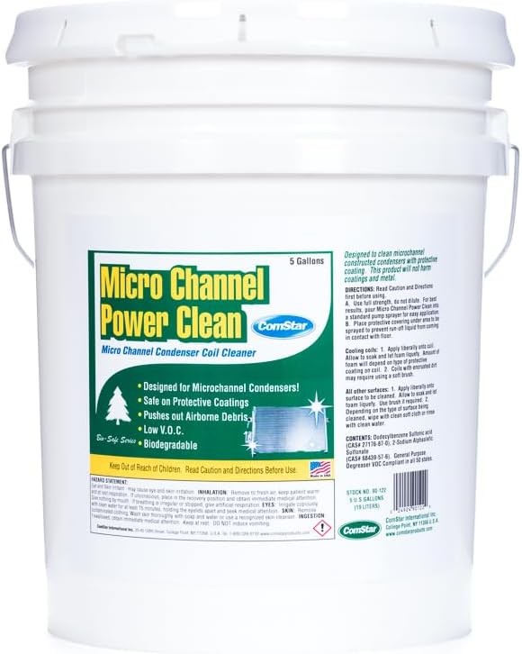 ComStar Micro Channel Power Clean 5 Gallon | No-Rinse Foaming Coil Cleaner