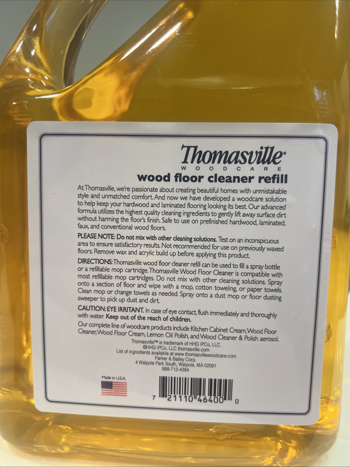 Thomasville Woodcare WOOD FLOOR CLEANER REFILL For Beatiful Wood 64 Oz