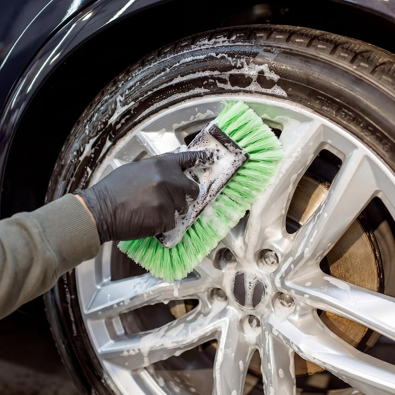 8 Pcs Car Wash Brush Head with Soft Detailing Bristle Flow Thru Car Cleaning Bru