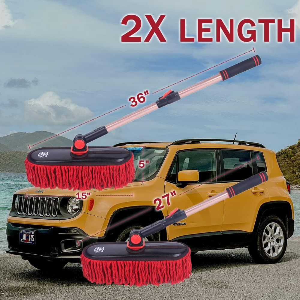 Car Duster Exterior，Scratch Free Soft Brush Kit For,Truck,Suv,Rv and Motorcycle,