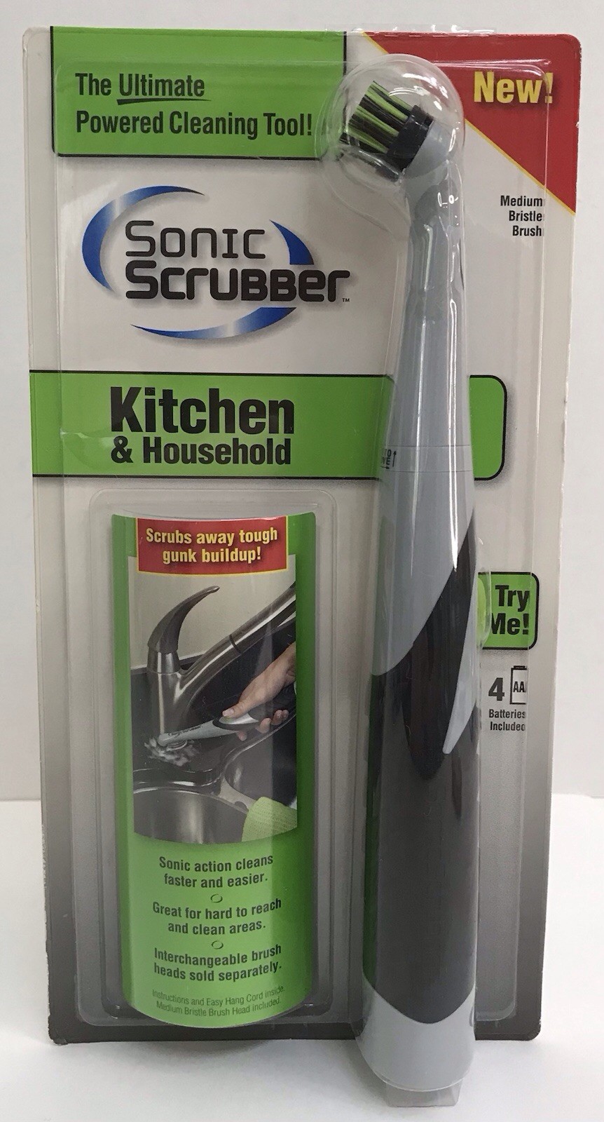 SONICSCRUBBERS LLC Sonic Action Scrubber Kitchen Cleaning Tool NEW Sealed