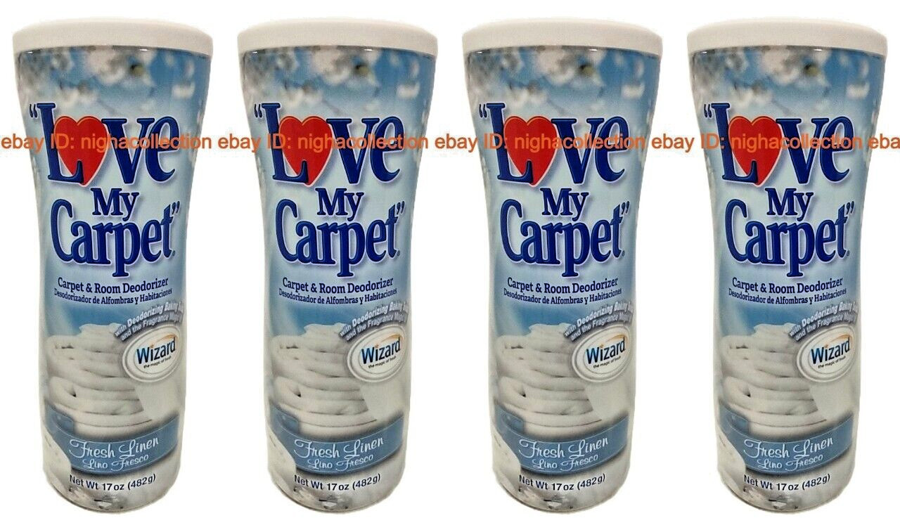 4x LOVE MY CARPET 2-in-1 Carpet & Room Deodorizer Fresh Linen 17 OzEa SEALED