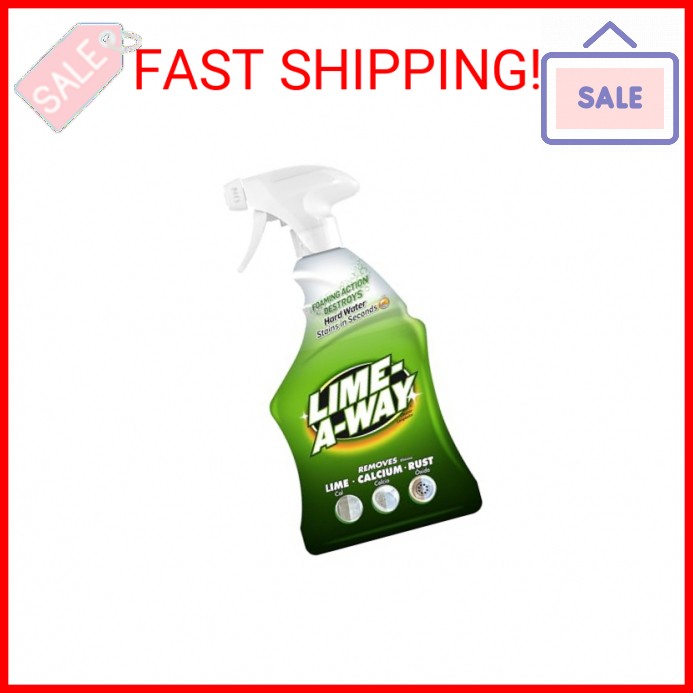 Lime-A-Way Hard Water Stain Remover Spray, Removes Lime, Calcium & Rust in Secon
