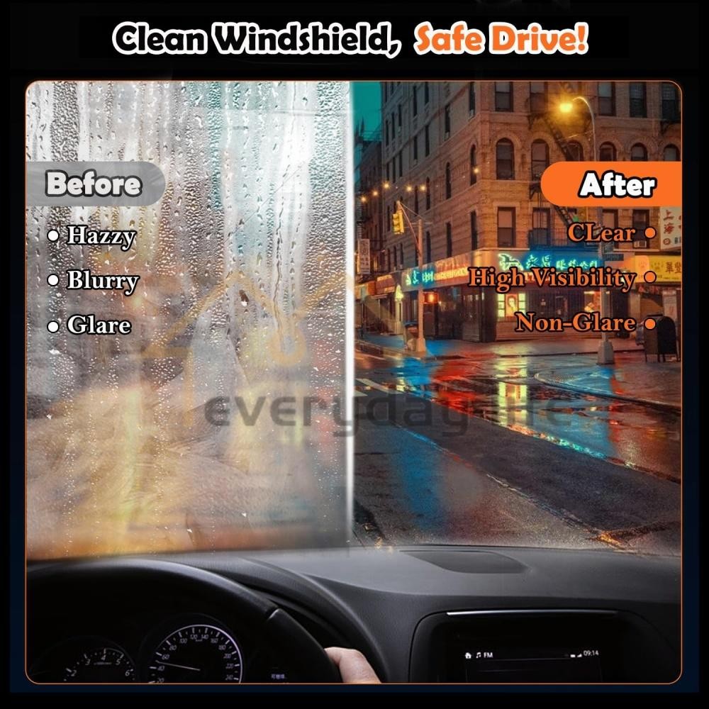 NEW 100g Car Glass Oil Film Remover – Windshield Cleaner Brush, Water Repellent