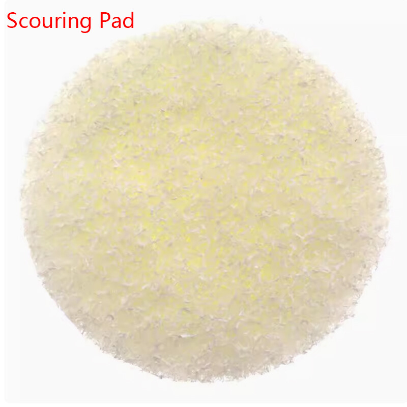 4 Inch 100mm White Round Flocking Scouring Pad Nylon Fiber Abrasive Sanding Disc