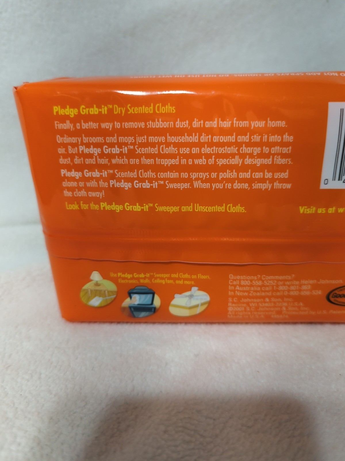 VTG Y2K Pledge Grab It Cloths Fresh Citrus 20 ct Dry Discontinued Cleaning NOS