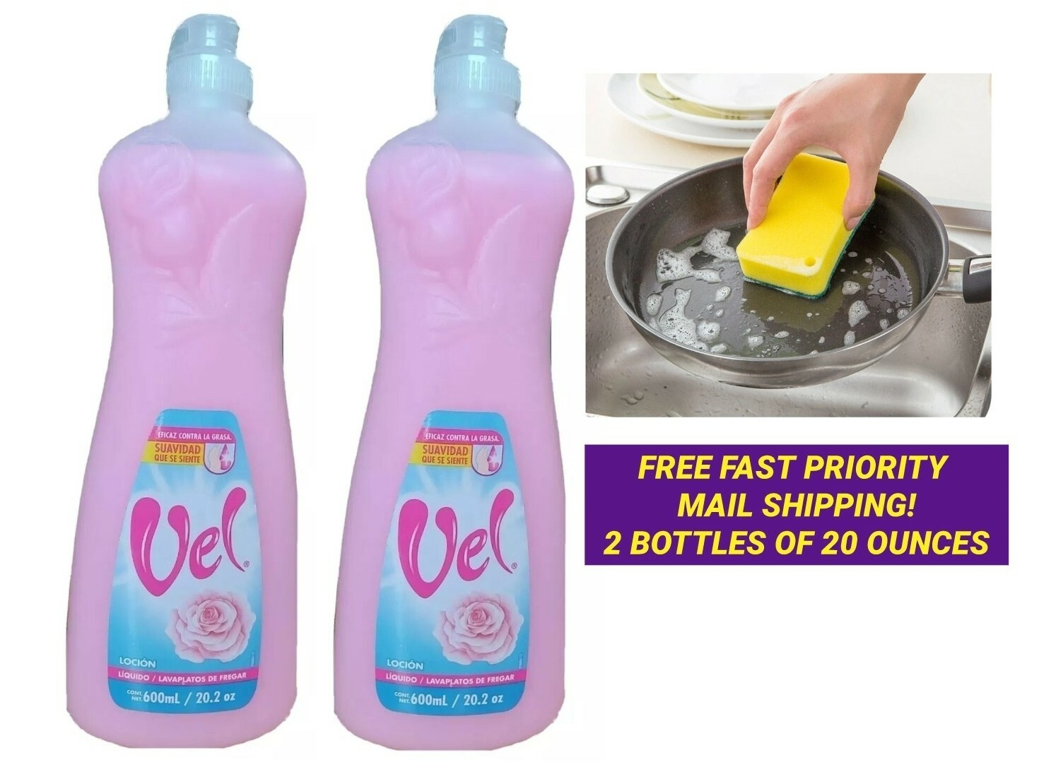 Vel Ultra Concentrate Dish Grease Remover Soap 2 PKS 20.2 Oz.