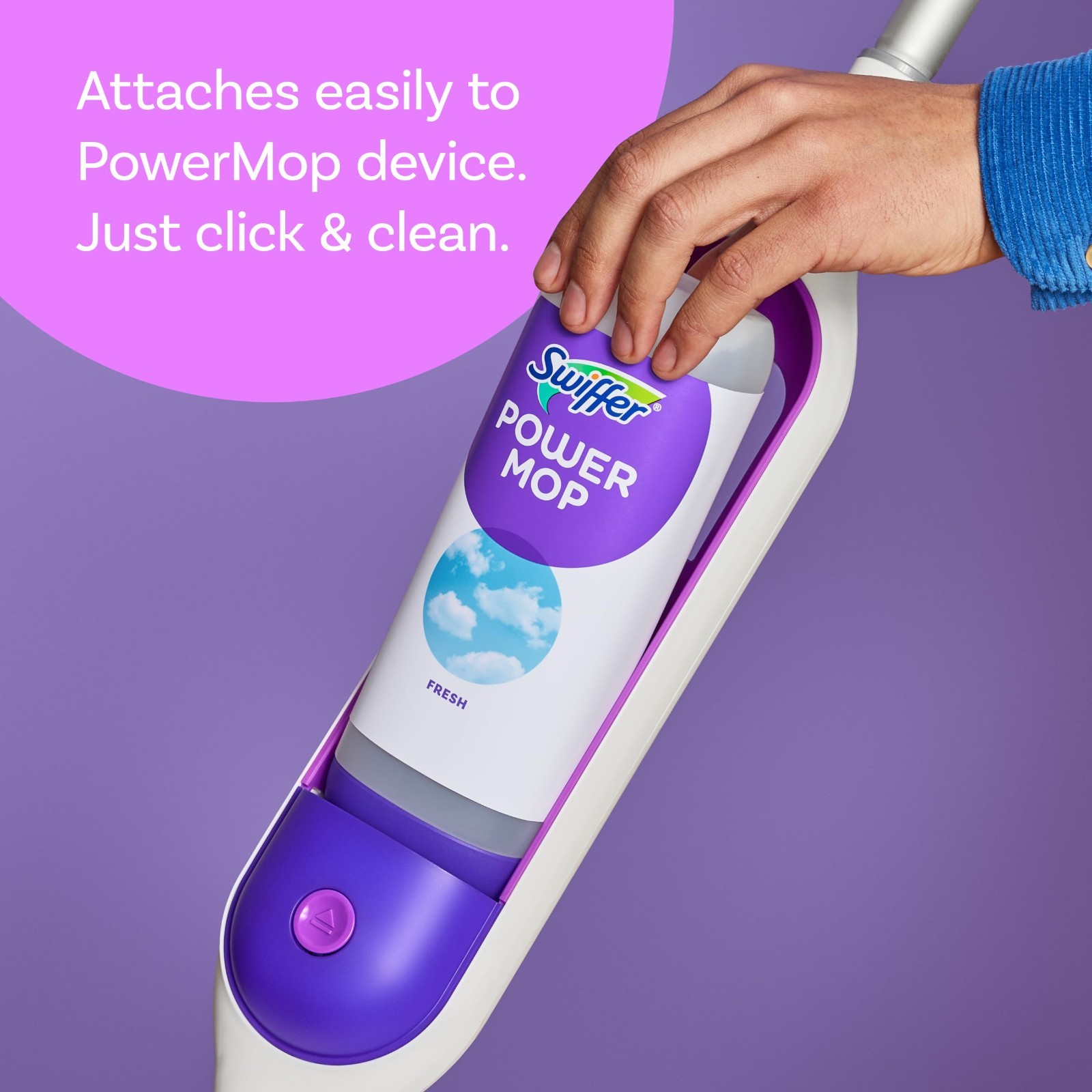 Swiffer Power Mop Floor Cleaning Solution Fresh Scent Floor Cleaner,25.3 oz, 2x.