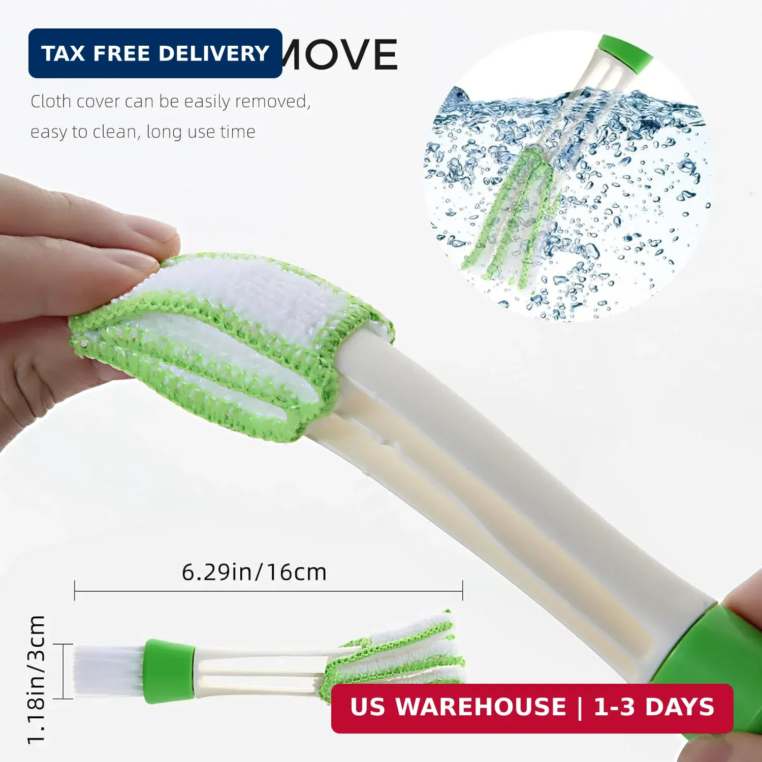 4Pcs Window Venetian Blind Cleaner Duster Tool,Washable 7 Fingers Dusting Cleane