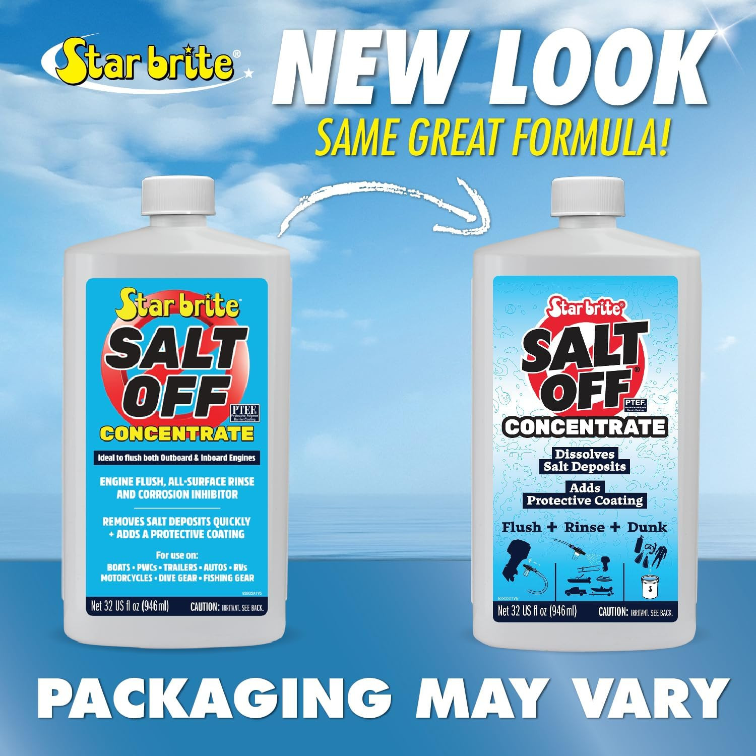 Salt off Kit – Applicator & 32 OZ Concentrate for Marine Engine Flush & Salt Rem
