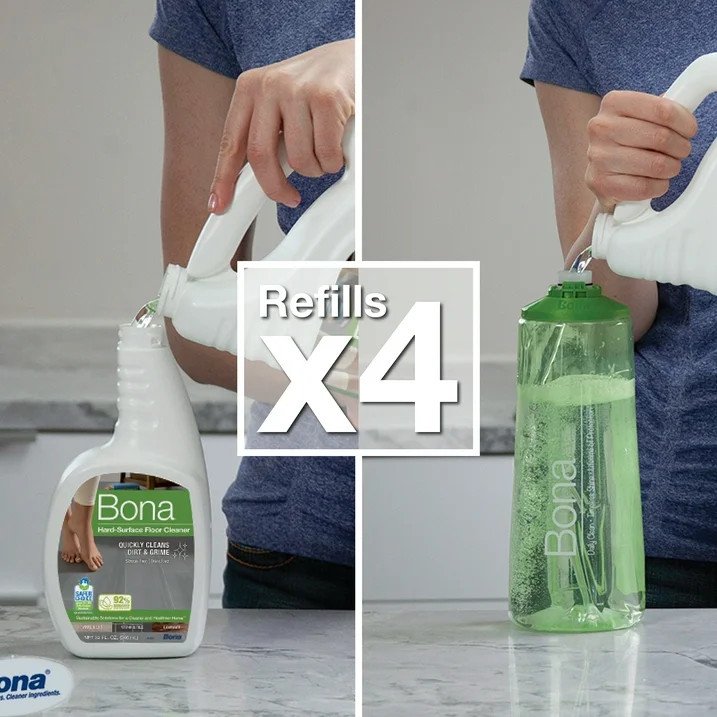 Bona Multi-Surface Floor Cleaner Refill Unscented 128 fl oz Stone Tile Vinyl