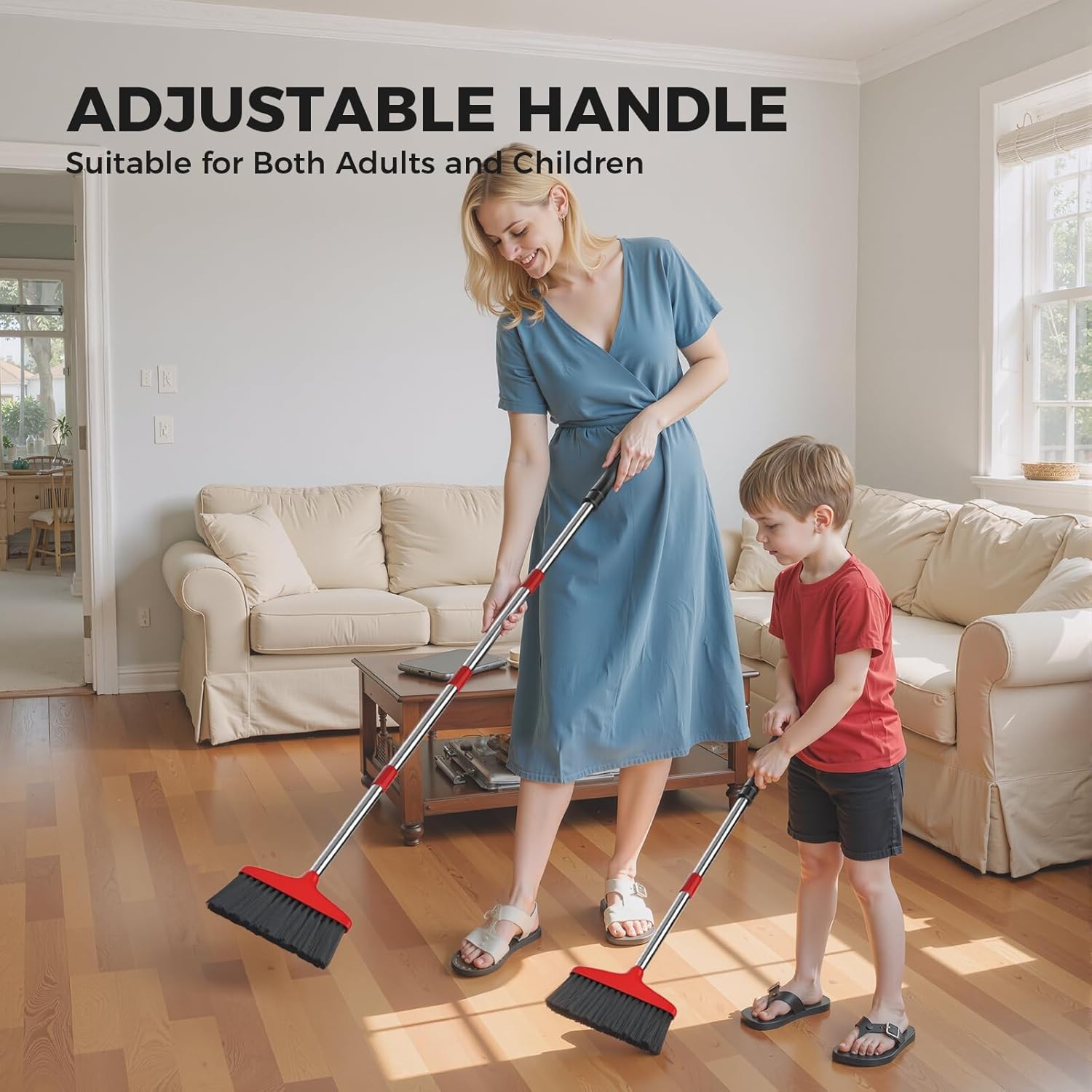 Handy Broom, Indoor/Outdoor Brooms, Duty Kitchen Broom, for Home Gara