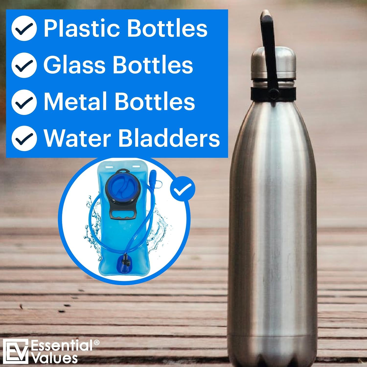 Essential Values Water Bottle Cleaner – Water Bottle Cleaning Tablets & Reservoi