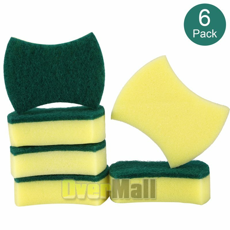 6-60 PCS Absorbent Non-Scratch Cleaning Scrub Sponges for Kitchen Dishes/ Pots