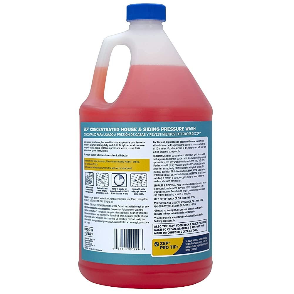 ZEP INC 128OZ House/Siding Wash 128 Fl Oz (Pack of 1), red