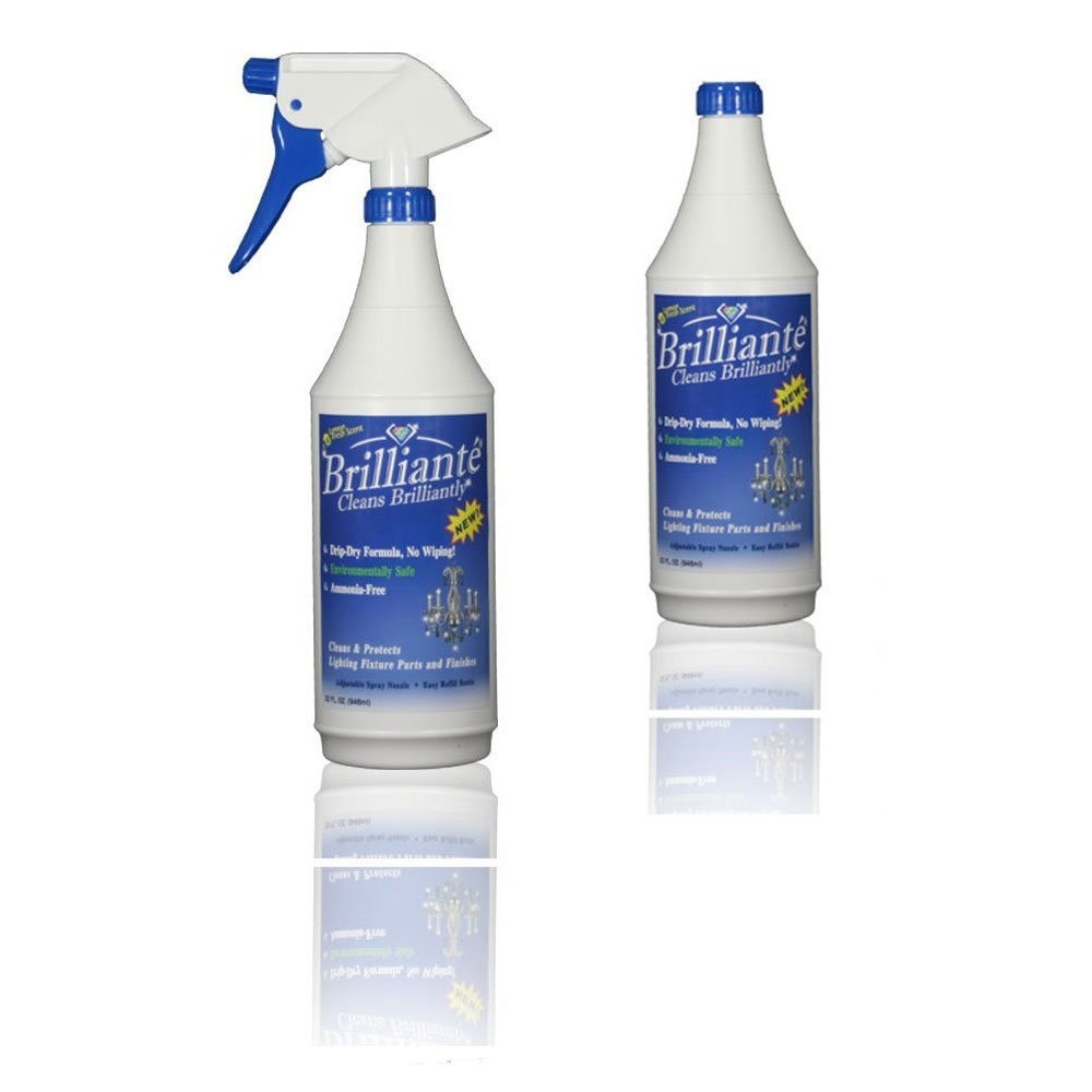 Brilliante Crystal Chandelier Cleaner – Manual Sprayer 32oz Environmentally S…