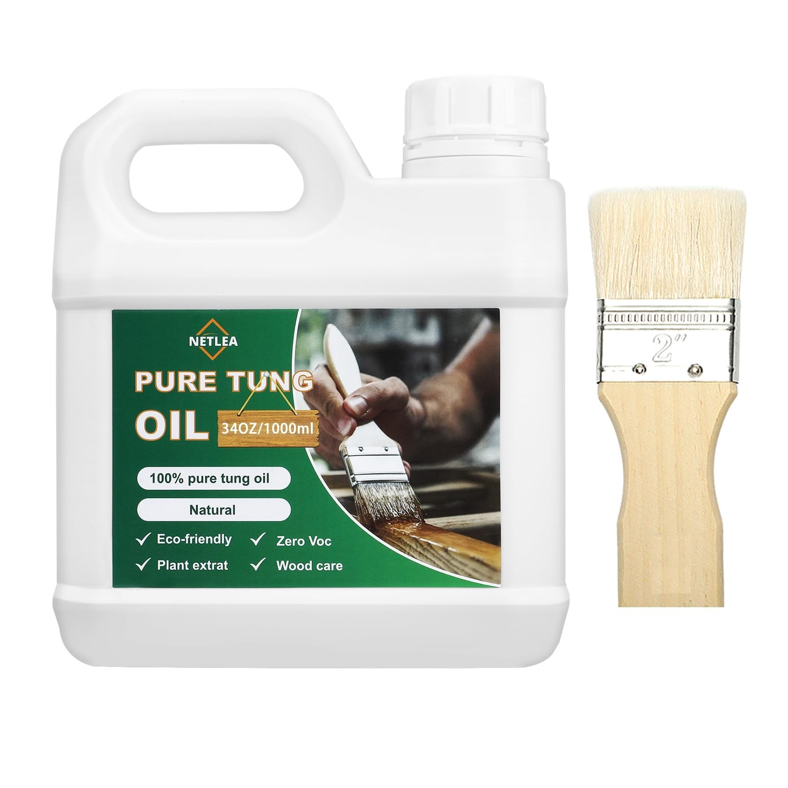 34oz 100% Pure Tung Oil for Wood Finish,Pure Natural for Furniture,Countertop…