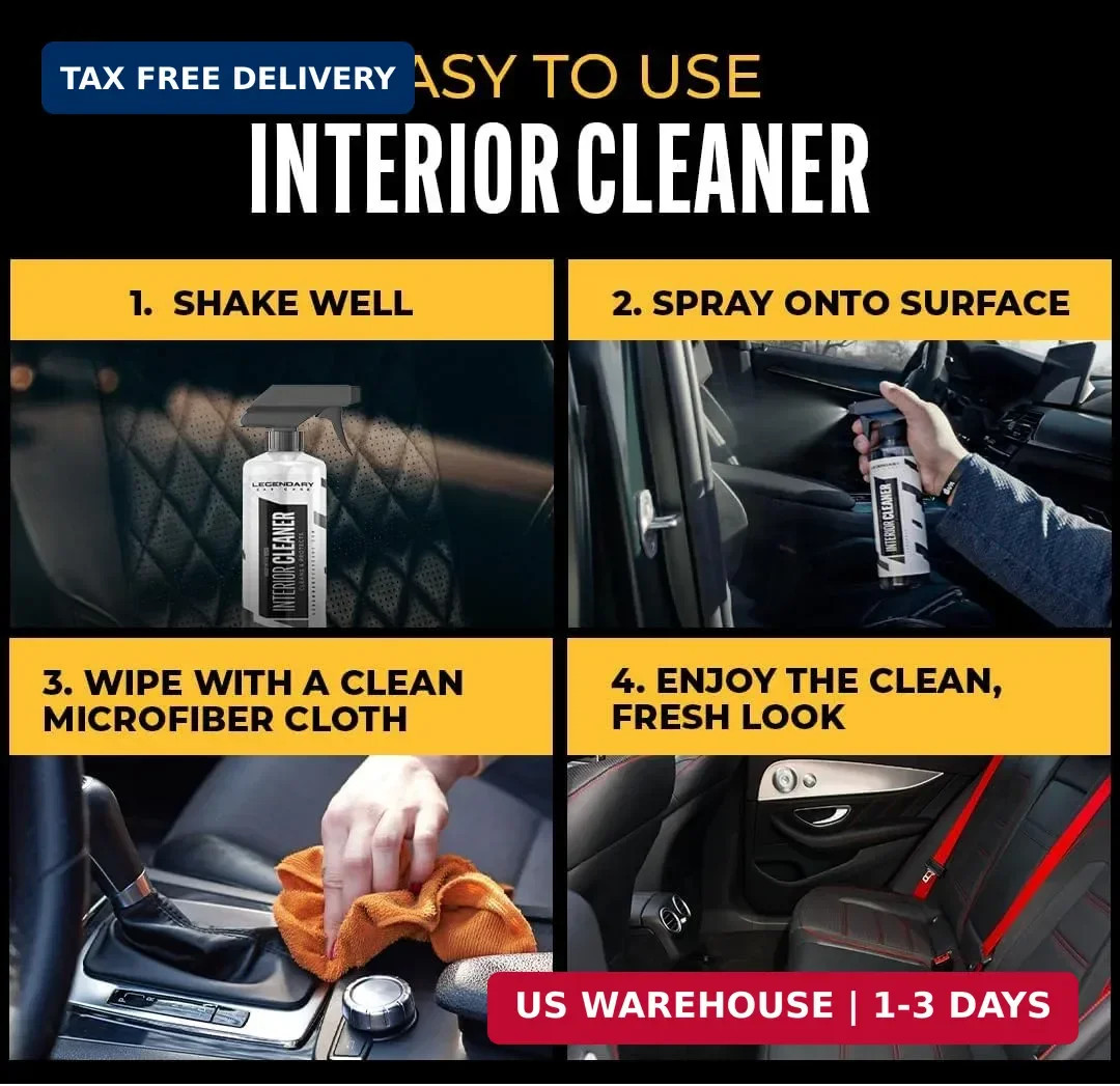 Legendary Interior Cleaner 64oz (Half Gal.) – All Purpose Interior Detailer & Ca