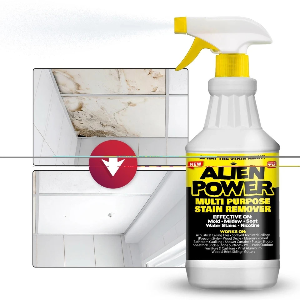 Alien Power Stain Remover Kit – Mold, Mildew & Algae Cleaner with Spray Bottle