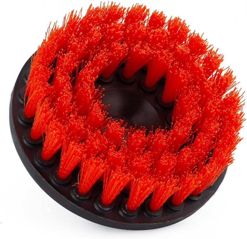 2″, 4″, 5″ Universal 3-Piece M8 Drill Brush Set – Carpet & Upholstery Cleaner wi
