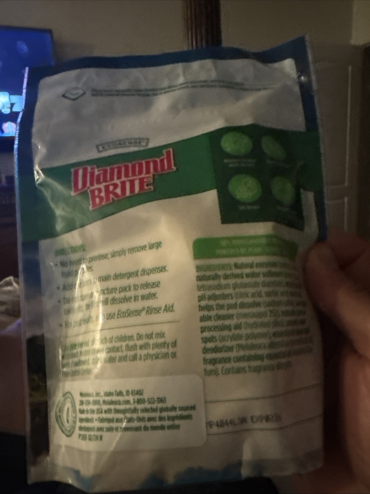 NEW DIAMOND BRITE Melaleuca DISHWASHER DETERGENT 30 PK EA PODS Eco Sense Sealed