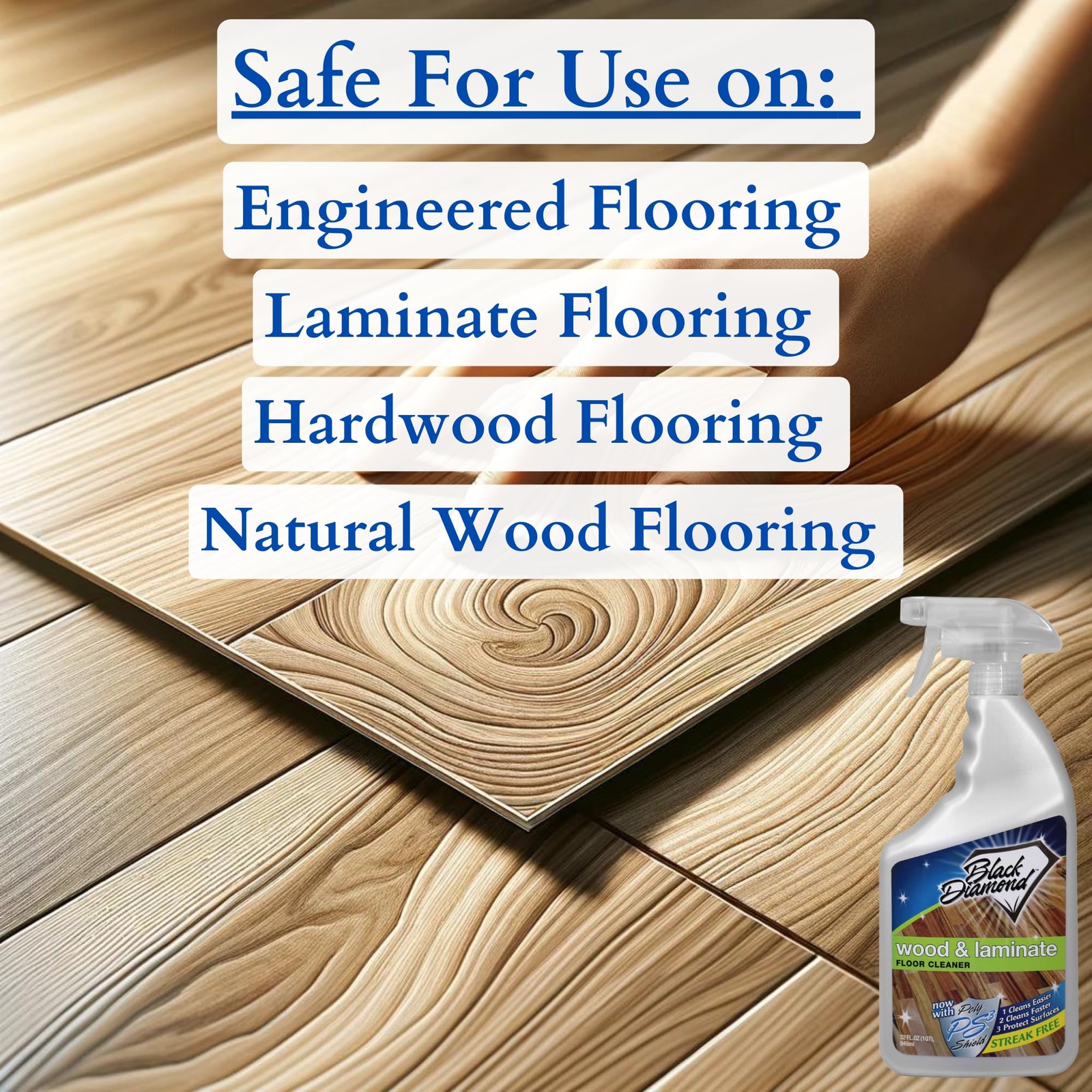 Wood & Laminate Floor Cleaner: For Hardwood, Real, Natural & Engineered Floor…